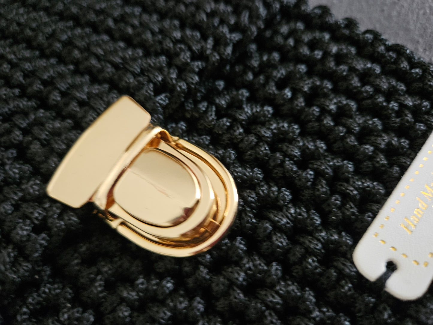 Bag Luna (with pearl handles) Black